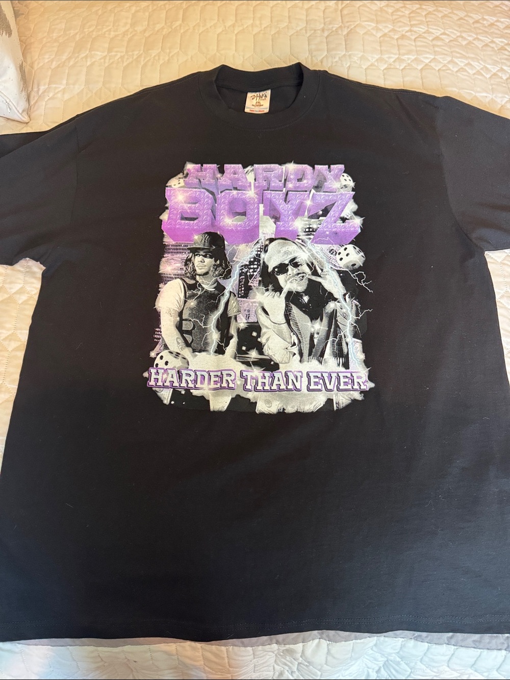 "Harder Than Ever" Graphic Tee - Black & Purple Street Wear